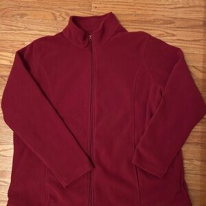Cabela's Men’s Fleece Deep Red Zip Up Jacket